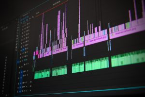 Digital music editor on a computer
