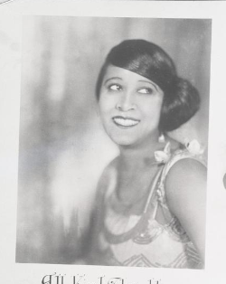 Close-up of Edith Wilson, smiling.