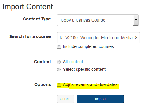 Import Content