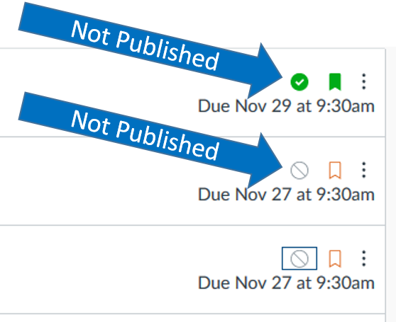published vs unpublished