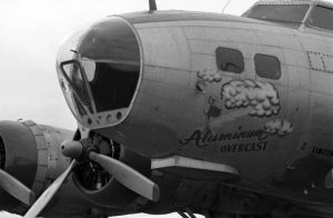 Front nose and propeller of plane from World War II