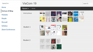 Blogger organizes thumbnail images by student