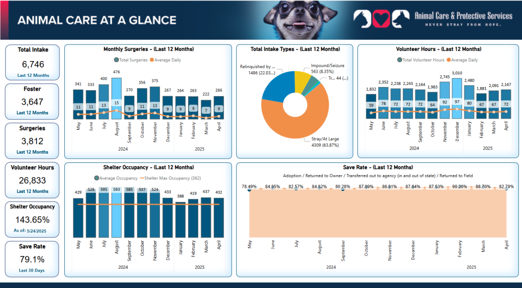 Jacksonville Animal Care and Protective Services data dashboard