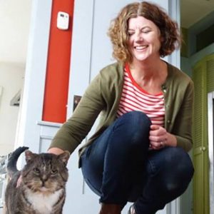 Ann Dunn with cat